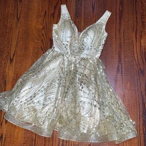 Gold sparkly dress